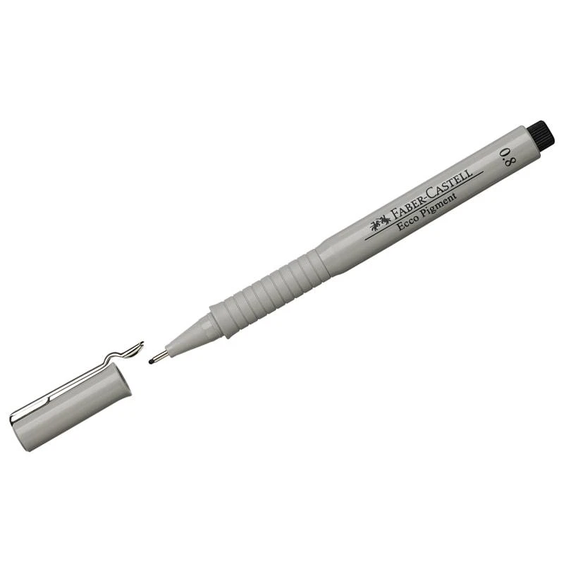 Ручка капиллярная Faber-Castell "Ecco Pigment" черная, 0,8мм. 166899
