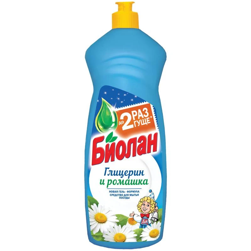 Средство для мытья посуды Биолан "Глицерин и Ромашка", 0,9л 1129-3 Средство для мытья посуды Биолан "Глицерин и Ромашка", 0,9л 1129-3