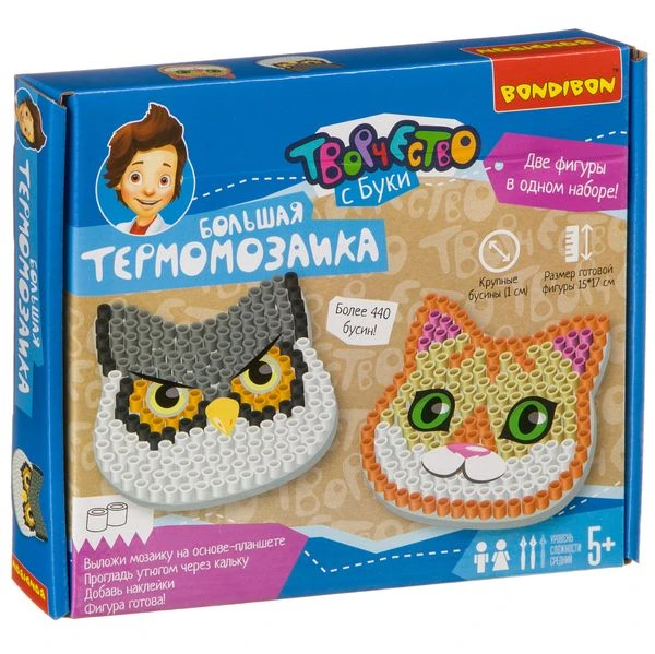 Набор для творчества BONDIBON. БОЛЬШАЯ ТЕРМОМОЗАИКА! Крупные бусины Набор для творчества BONDIBON. БОЛЬШАЯ ТЕРМОМОЗАИКА! Крупные бусины