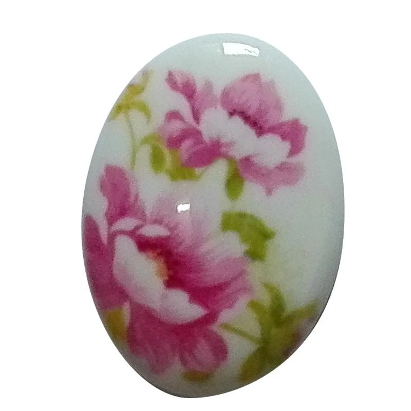 Аксессуар для декора акрил. с рисунком Любимые цветы, 30x40 мм 