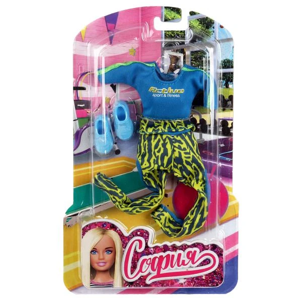 Аксессуары для кукол 29 см комп. спортив. одежды и акс для Софии,блистер КАРАПУЗ