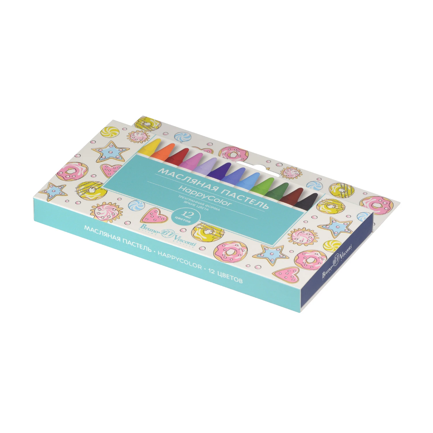 МЕЛКИ ПАСТЕЛЬНЫЕ "HAPPYCOLOR" НА МАСЛЯНОЙ ОСНОВЕ, 12 ЦВ. (трехгранной МЕЛКИ ПАСТЕЛЬНЫЕ "HAPPYCOLOR" НА МАСЛЯНОЙ ОСНОВЕ, 12 ЦВ. (трехгранной