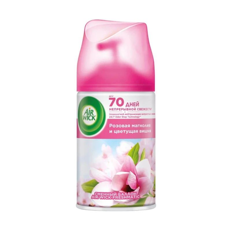 Баллон сменный для автоосвежителя Air Wick Розовая магнолия и цветущая вишня,