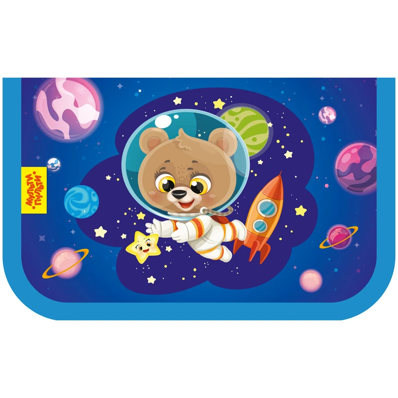 Пенал 1 отделение, 210*130 Мульти-Пульти "Spaceman", две откидные