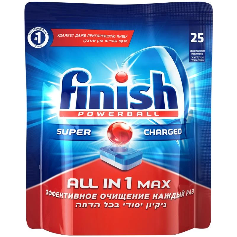 Средство для мытья посуды в посудомоечной машине Finish, в таблетках, 25шт. Средство для мытья посуды в посудомоечной машине Finish, в таблетках, 25шт.