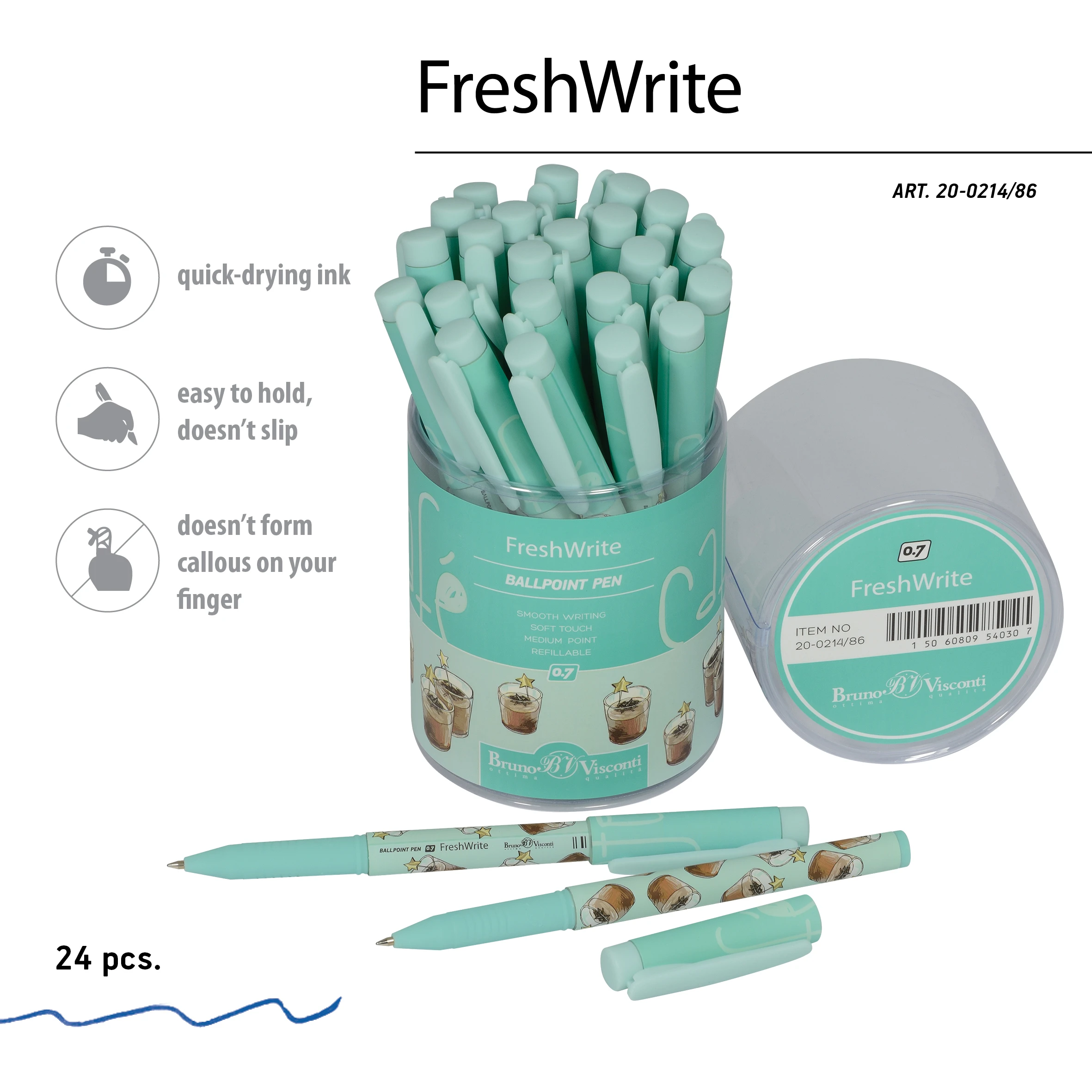 РУЧКА "FreshWrite. Кофемания. Шоколадный коктейль" ШАРИКОВАЯ 0.7 ММ, РУЧКА "FreshWrite. Кофемания. Шоколадный коктейль" ШАРИКОВАЯ 0.7 ММ,