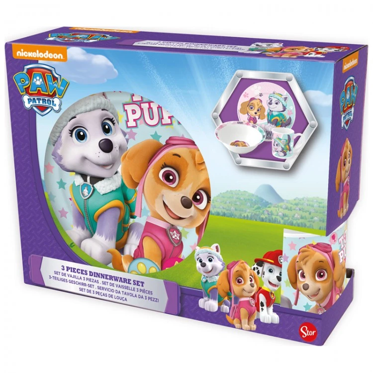 Набор посуды керамической в подарочной упаковке (3 предмета). Щенячий патруль. Набор посуды керамической в подарочной упаковке (3 предмета). Щенячий патруль.