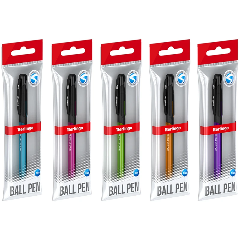 Ручка шариковая Berlingo "Color Zone stick" 0,7мм, синяя, Ручка шариковая Berlingo "Color Zone stick" 0,7мм, синяя,