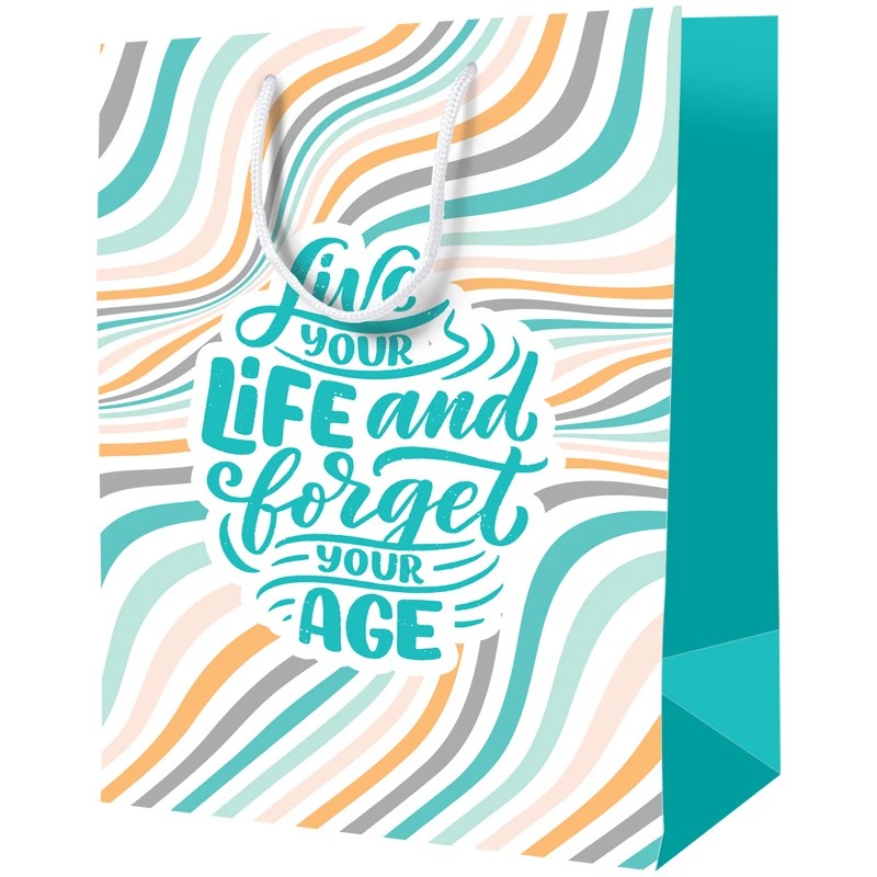 Пакет подарочный 26*32*12см ArtSpace "Forget age", ламинированный