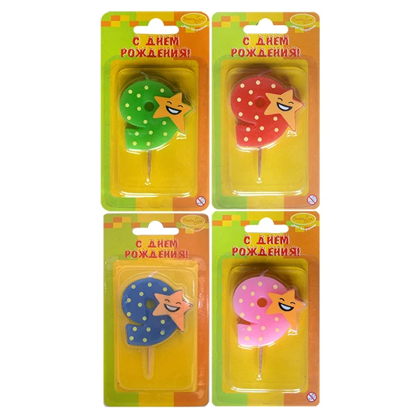 Свеча Цифрамини 9 Звезда 5см