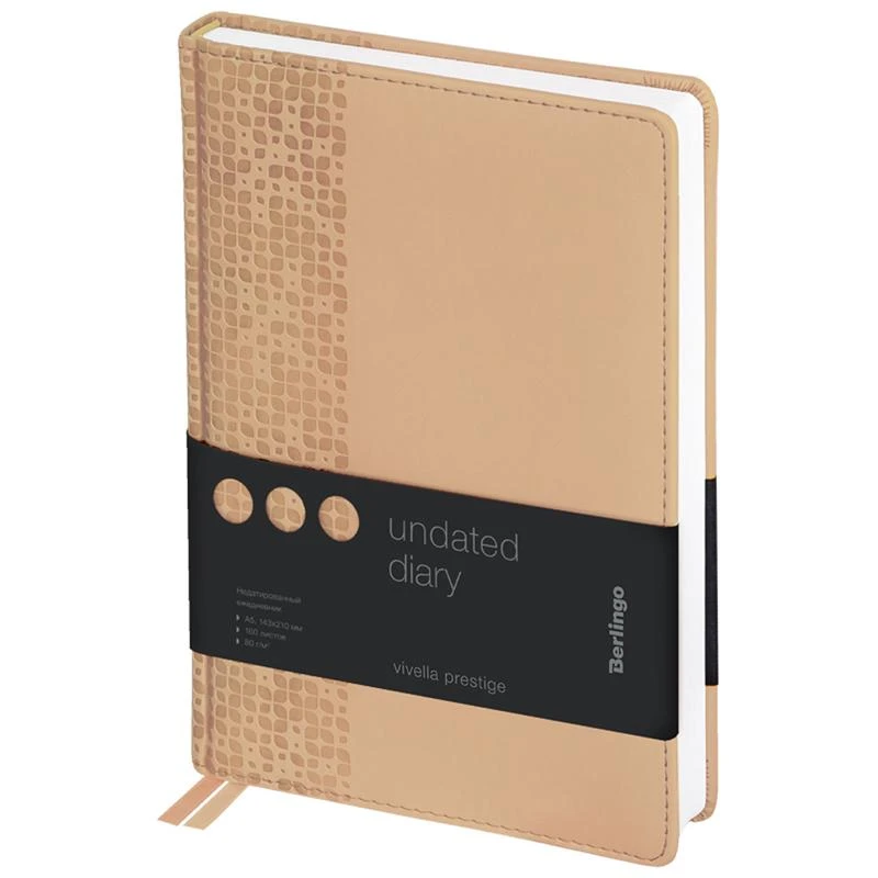 Ежедневник недатированный A5, 160л., кожзам, Berlingo "Vivella Ежедневник недатированный A5, 160л., кожзам, Berlingo "Vivella