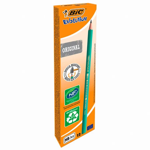 Карандаш чернографитный BIC, 1 шт., "Evolution", HB, без резинки, Карандаш чернографитный BIC, 1 шт., "Evolution", HB, без резинки,