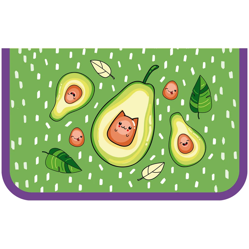 Пенал 1 отделение, 210*130 ArtSpace "Avocado", две откидные секции,