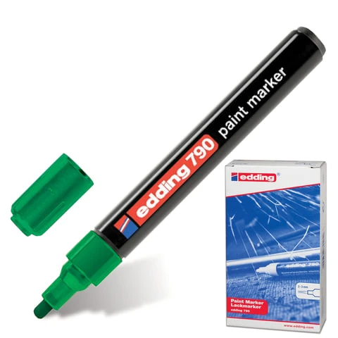 Маркер-краска лаковый EDDING "790", 2-4 мм, ЗЕЛЕНЫЙ, круглый Маркер-краска лаковый EDDING "790", 2-4 мм, ЗЕЛЕНЫЙ, круглый