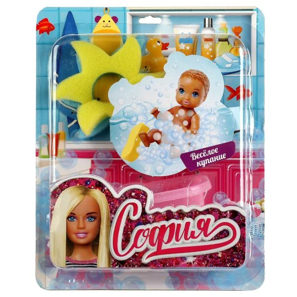 Аксессуары для кукол 29 см комплект акс для Софии, ванна, блист КАРАПУЗ