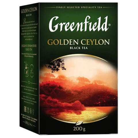 Чай GREENFIELD (Гринфилд) "Golden Ceylon", черный, листовой, 200 г, Чай GREENFIELD (Гринфилд) "Golden Ceylon", черный, листовой, 200 г,