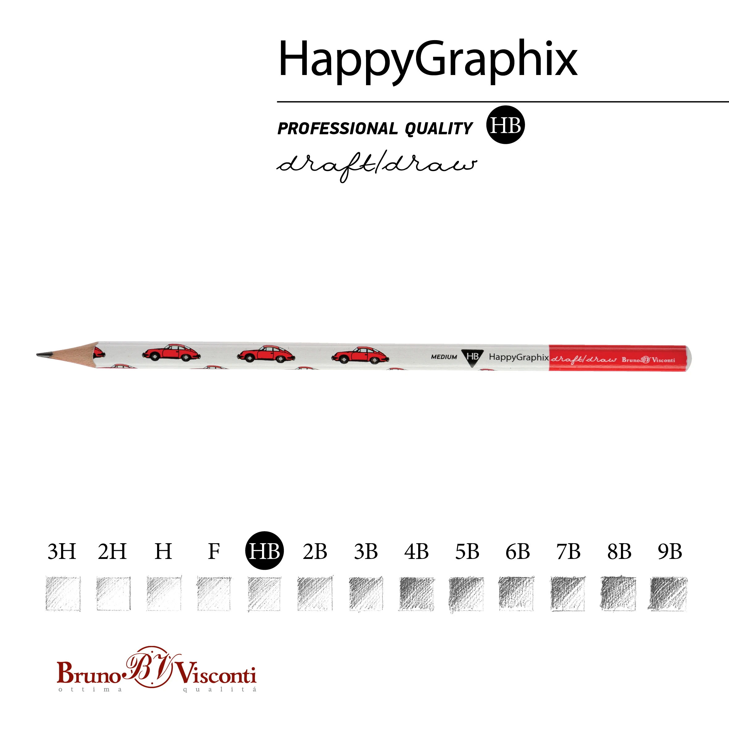 КАРАНДАШ ЧЕРНОГРАФИТОВЫЙ "HappyGraphix" КРАСНАЯ МАШИНА НВ КАРАНДАШ ЧЕРНОГРАФИТОВЫЙ "HappyGraphix" КРАСНАЯ МАШИНА НВ