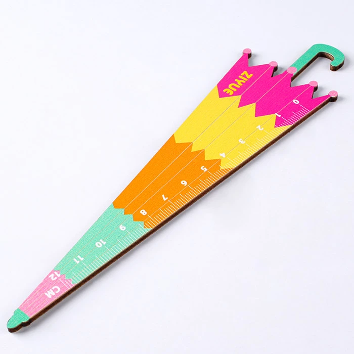 Линейка 12см деревянная "Зонтик" ассорти Линейка 12см деревянная "Зонтик" ассорти