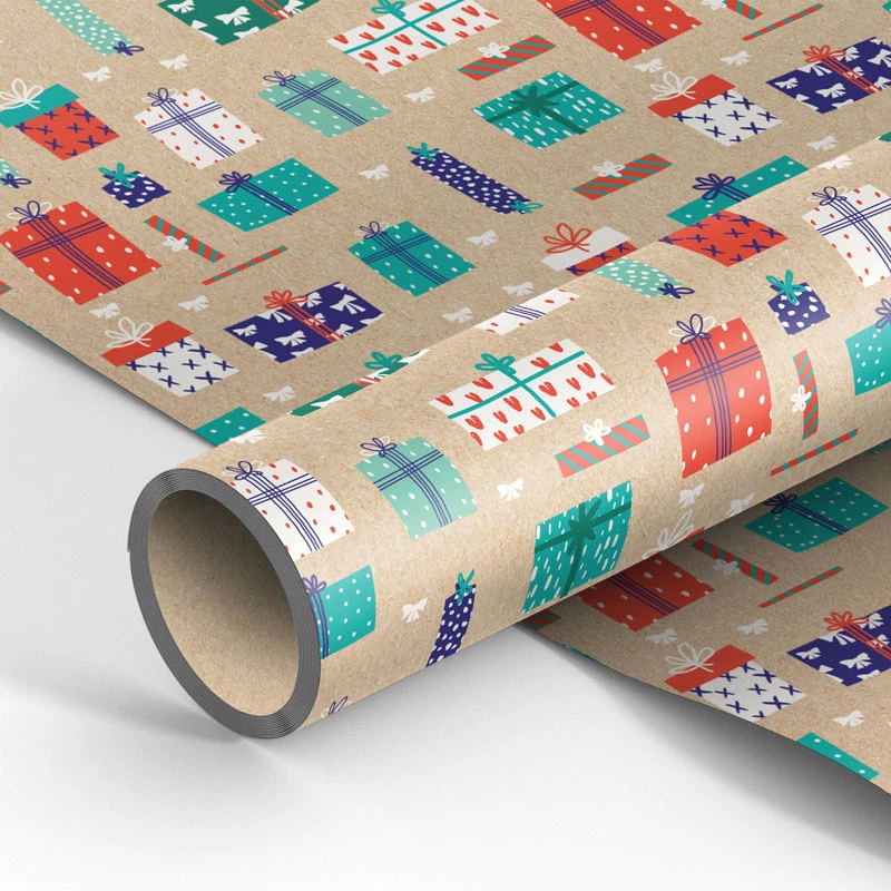 Упаковочная бумага крафт 70*100см, MESHU "Favorite gifts", 70г/м2