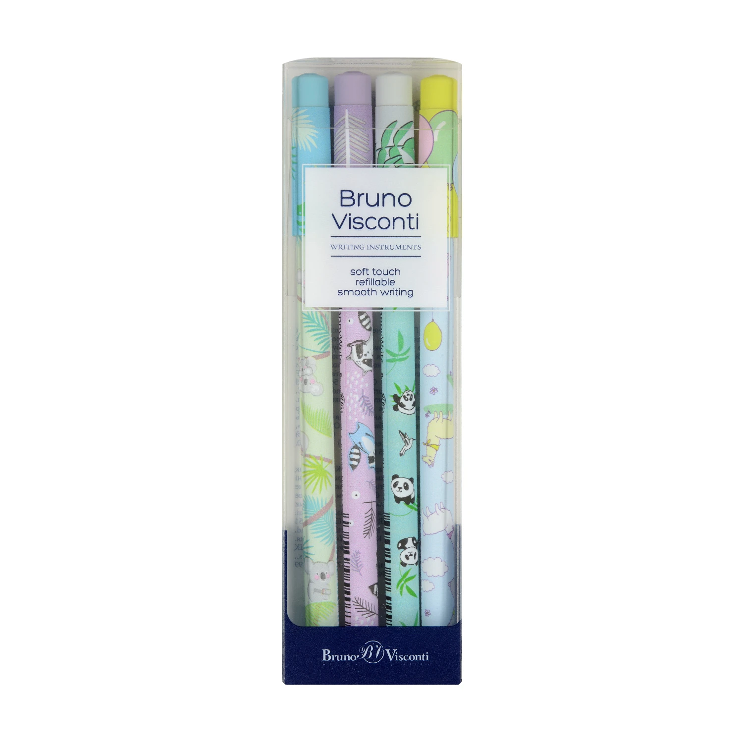 НАБОР ИЗ 4-Х РУЧЕК "HappyWrite" ВИД 2. ШАРИКОВЫХ 0,5 ММ.СИНЯЯ