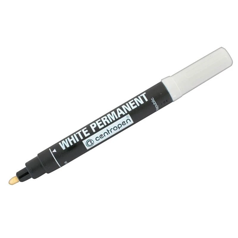 Маркер перманентный белый, пулевидный, 2,5мм: 8586/1 штр.:  8595013631119