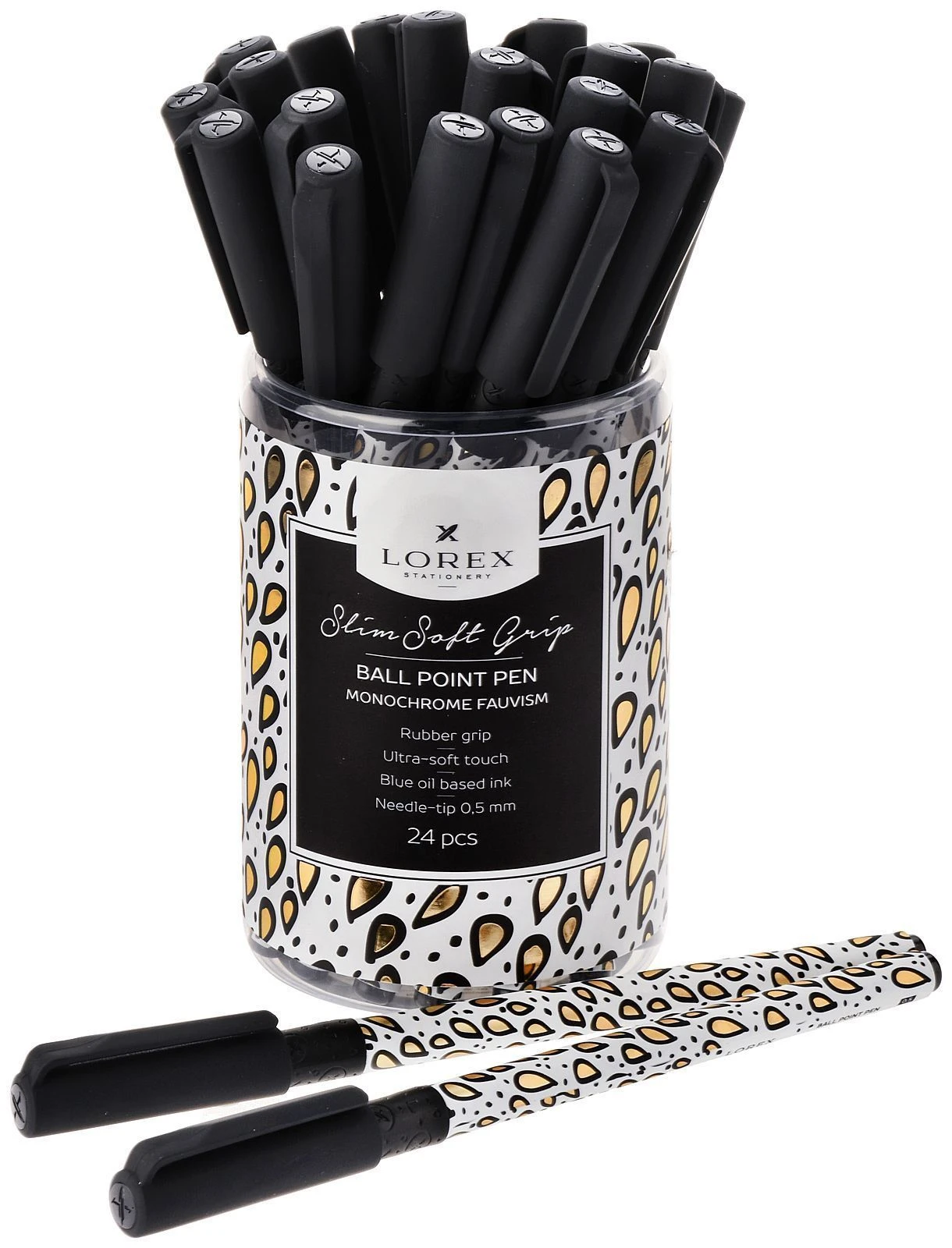 Ручка масляная LOREX MONOCHROME FAUVISM SLIM SOFT GRIP синий 0,5 мм ассорти