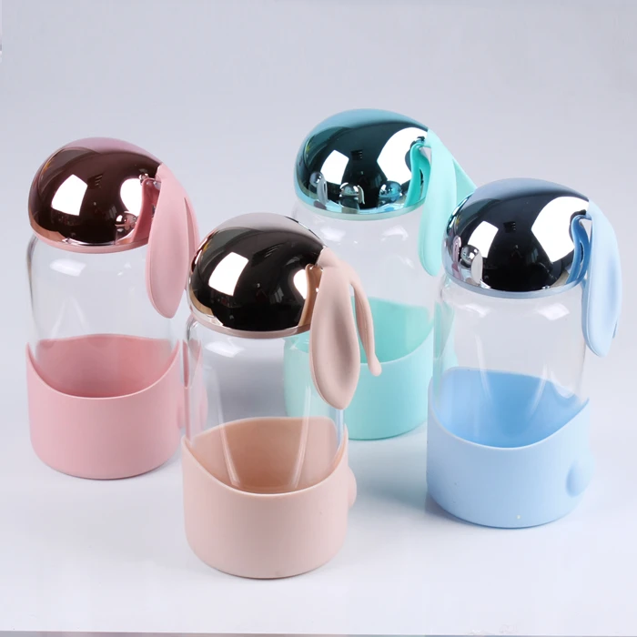 Бутылка для воды 340мл "Зайка" цвет ассорти (4 вида) Бутылка для воды 340мл "Зайка" цвет ассорти (4 вида)