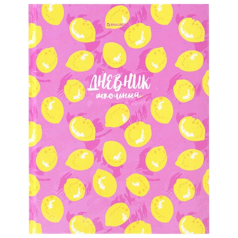 Дневник 5-11 класс 48 л., твердый, BRAUBERG, выборочный лак, с подсказом,