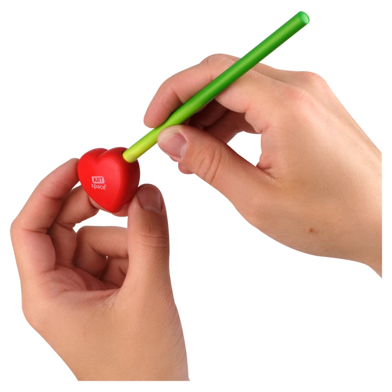 Точилка пластиковая ArtSpace "Heart", 1 отверстие, ассорти Точилка пластиковая ArtSpace "Heart", 1 отверстие, ассорти