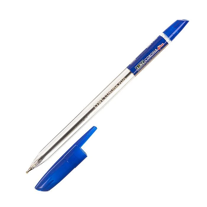 Ручка шарик. CORONA PLUS 0,7 мм синий прозр. корп.: 3002N/blue штр.: Ручка шарик. CORONA PLUS 0,7 мм синий прозр. корп.: 3002N/blue штр.: