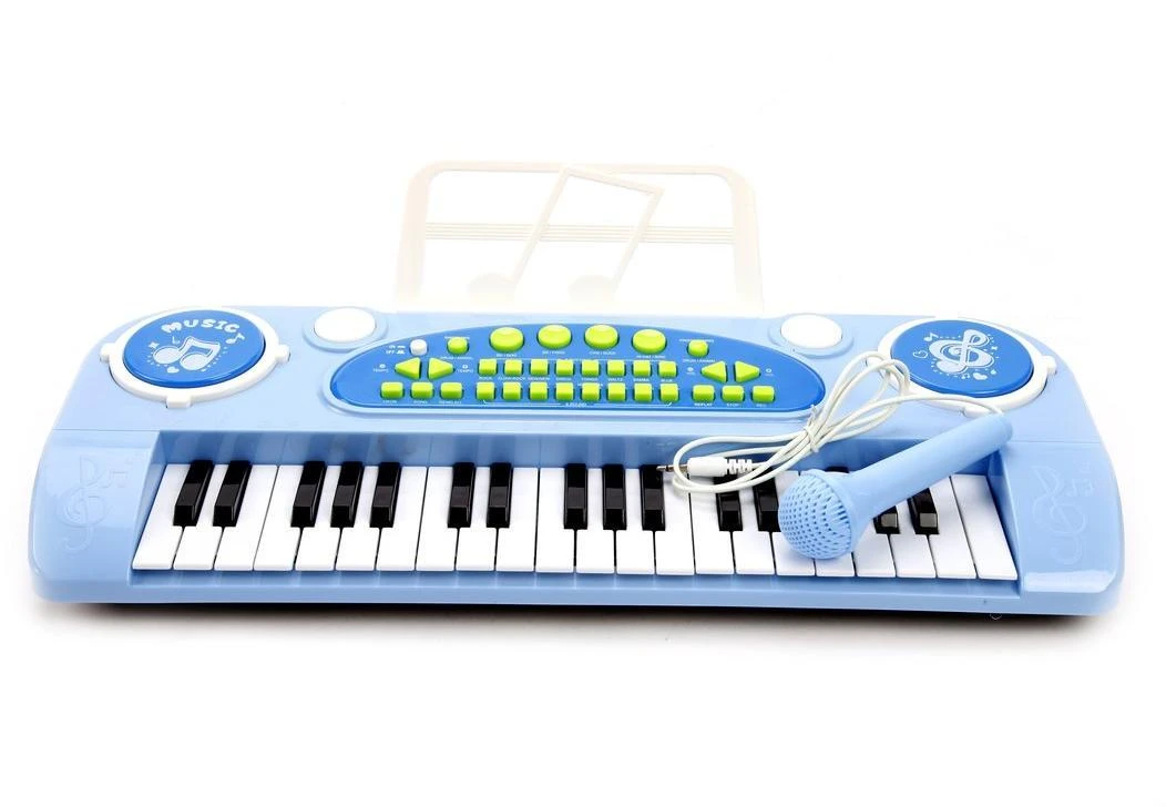Синтезатор голубой, 37 клавиш, микрофон, запись, инструкция Синтезатор голубой, 37 клавиш, микрофон, запись, инструкция