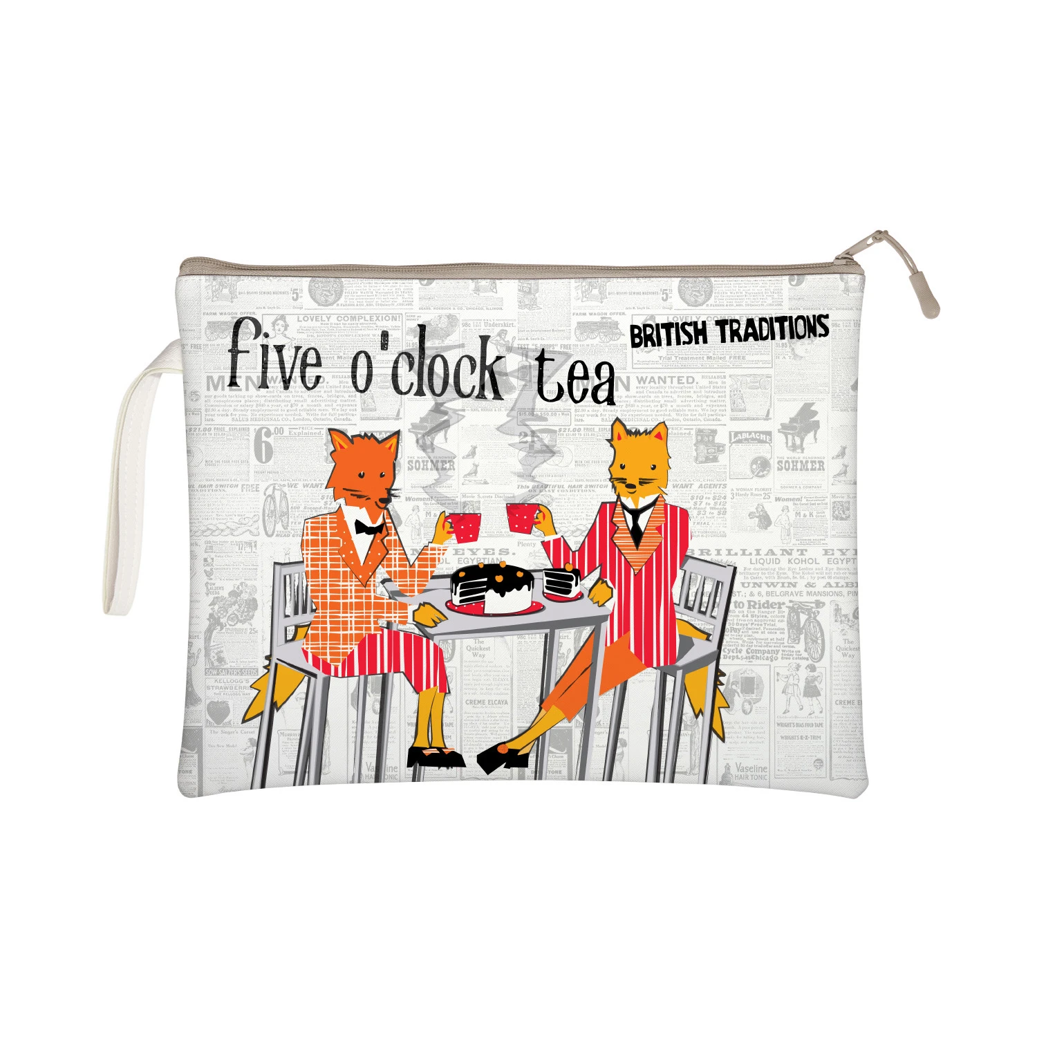 ПАПКА НА МОЛНИИ "FIVE O'CLOCK", Ф.А4. 34СМ х 26СМ