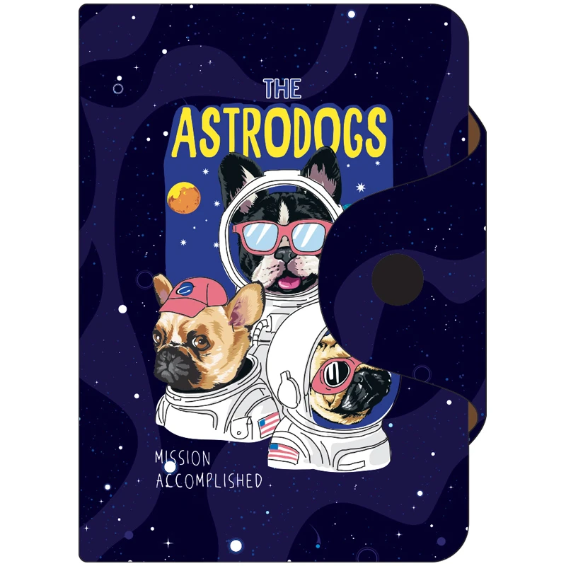 Визитница карманная OfficeSpace "Astrodogs", 10 карманов, 75*110мм, Визитница карманная OfficeSpace "Astrodogs", 10 карманов, 75*110мм,