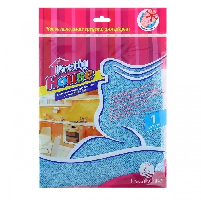 Салфетка универсальная РУСАЛОЧКА микрофибра 30x30 Люкс Ultra