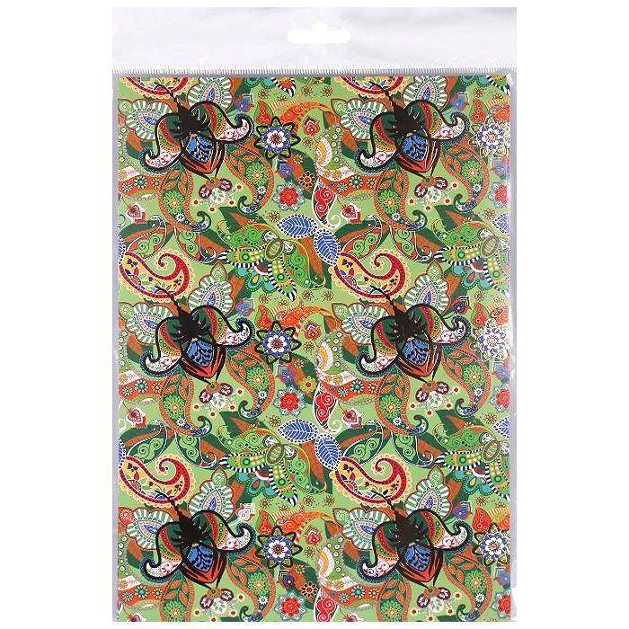 Картон цветной поделочный с тиснением А4 4л. 4цв. "Арабеска"