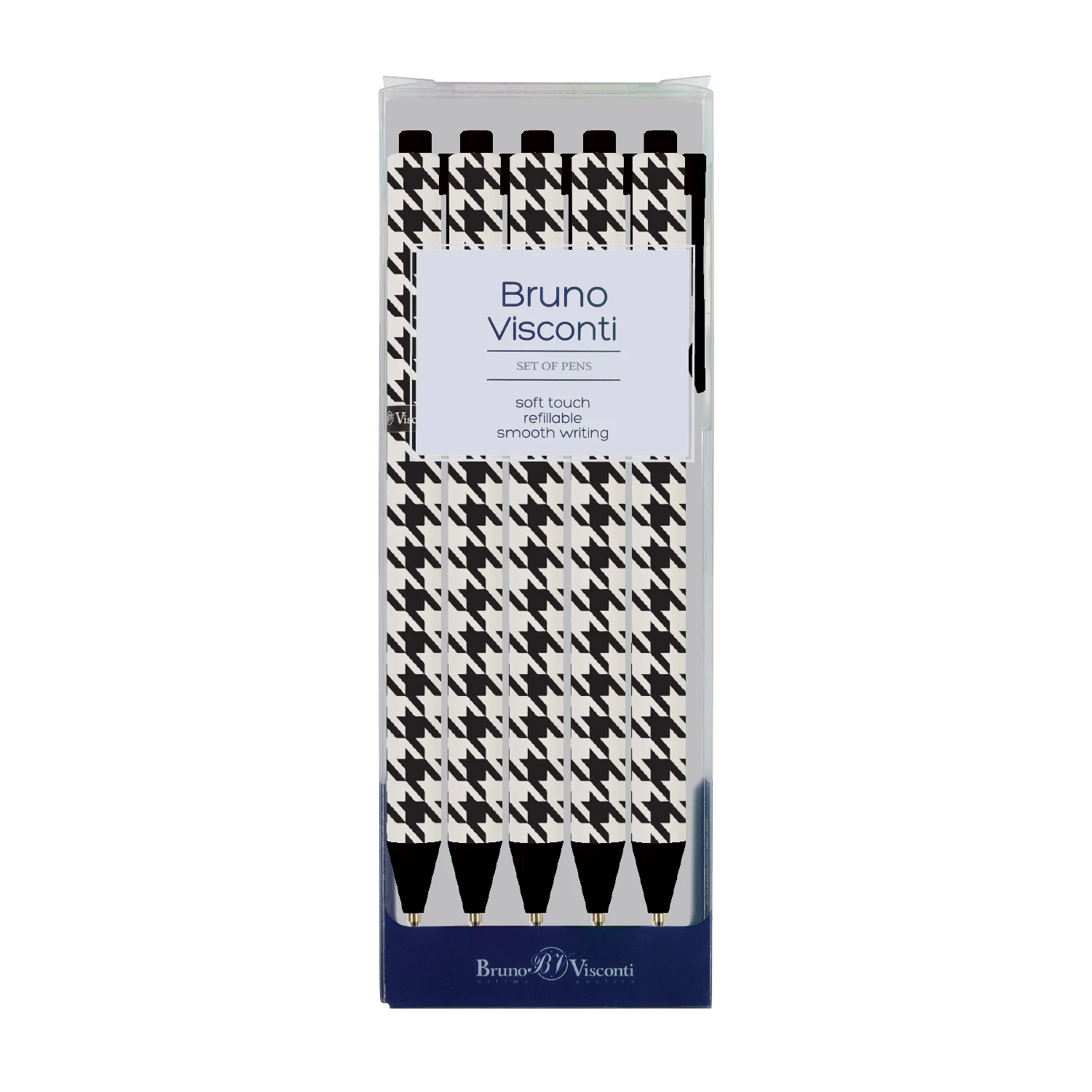 НАБОР ИЗ 5-ТИ РУЧЕК "ArtClick. Модный паттерн" ШАРИКОВЫХ 0.5 ММ, СИНЯЯ