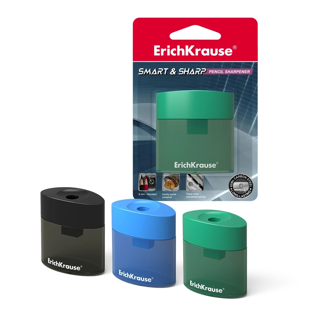 Пластиковая точилка ErichKrause® Smart&Sharp с контейнером, цвет корпуса