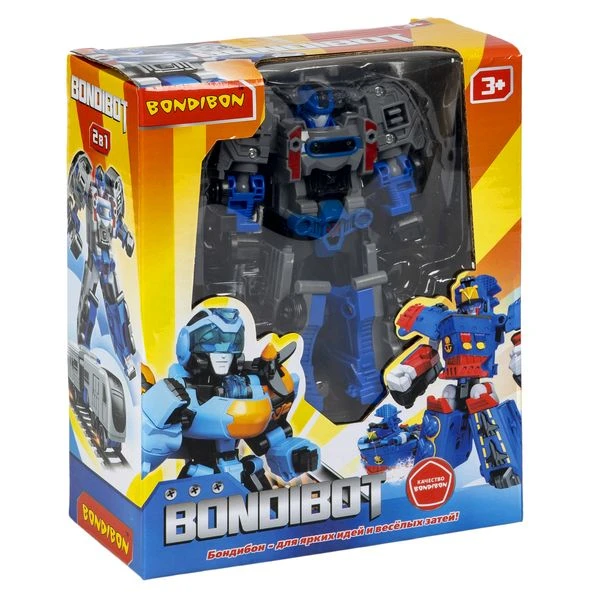 Трансформер 2 в 1 BONDIBOT, Bondibon робот-поезд метро