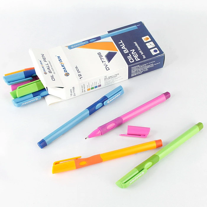 Ручка шариковая синяя для левшей "Darvish" корпус цветной Ручка шариковая синяя для левшей "Darvish" корпус цветной