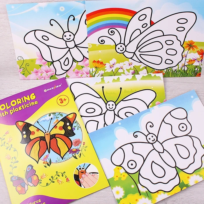 Раскраска А4 пластилином