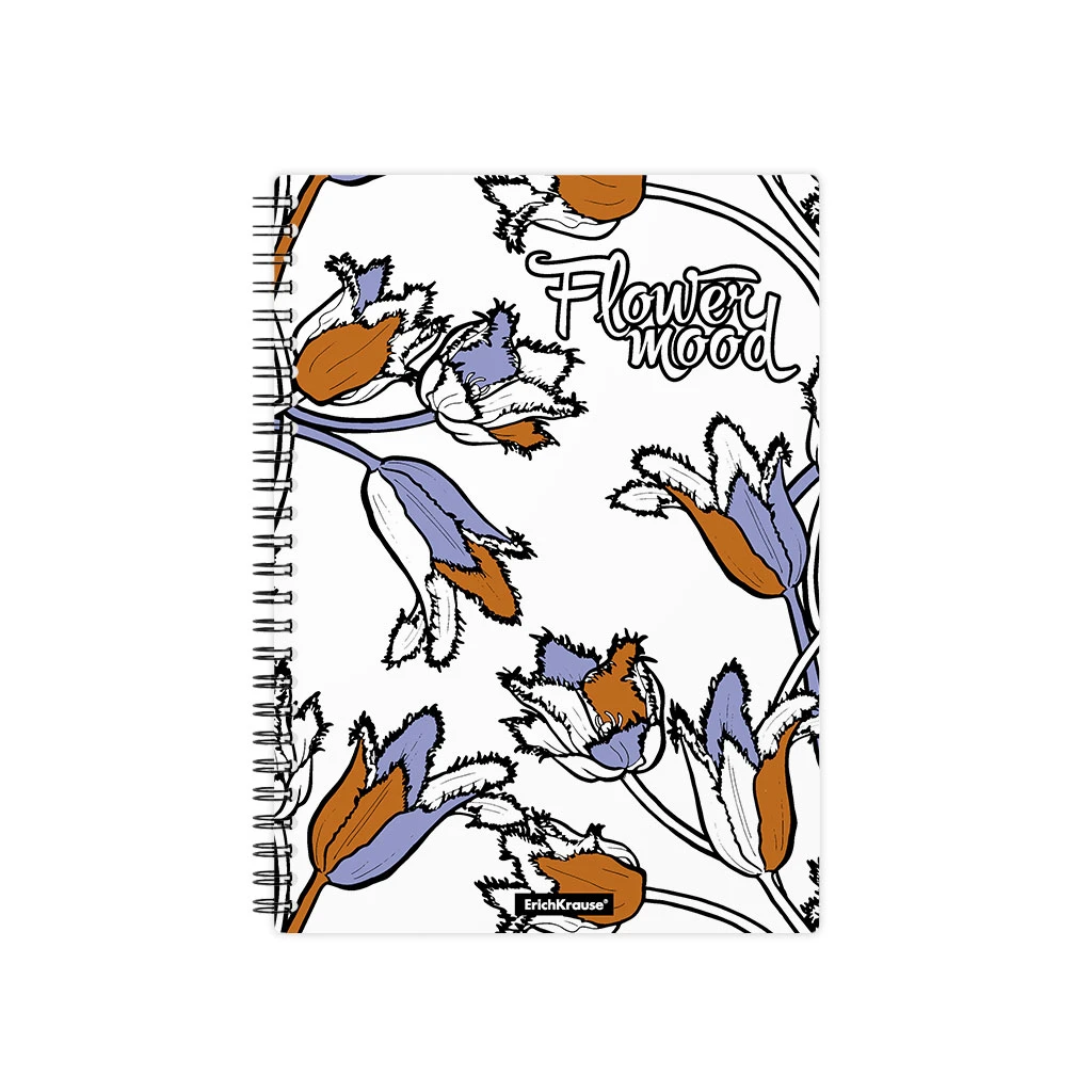 Тетрадь общая с пластиковой обложкой на спирали ErichKrause® Tulips, А5, 80 Тетрадь общая с пластиковой обложкой на спирали ErichKrause® Tulips, А5, 80