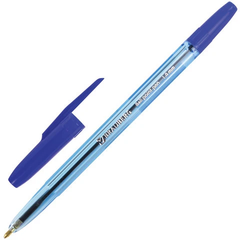 Ручка шариковая BRAUBERG "Carina Blue", СИНЯЯ, корпус тонированный Ручка шариковая BRAUBERG "Carina Blue", СИНЯЯ, корпус тонированный