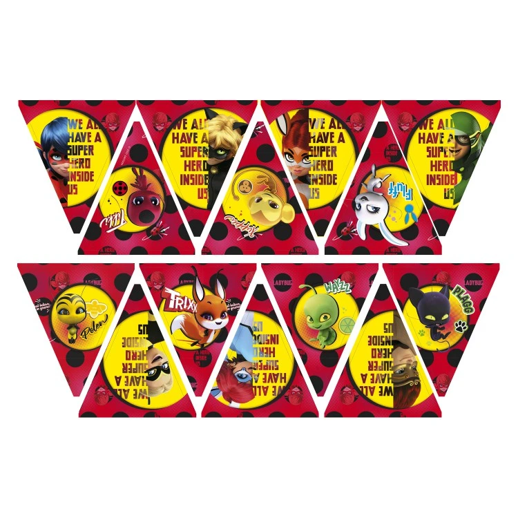 Леди Баг и Супер-Кот. Гирлянда поздравительная "Персонажи" (флажки) Леди Баг и Супер-Кот. Гирлянда поздравительная "Персонажи" (флажки)