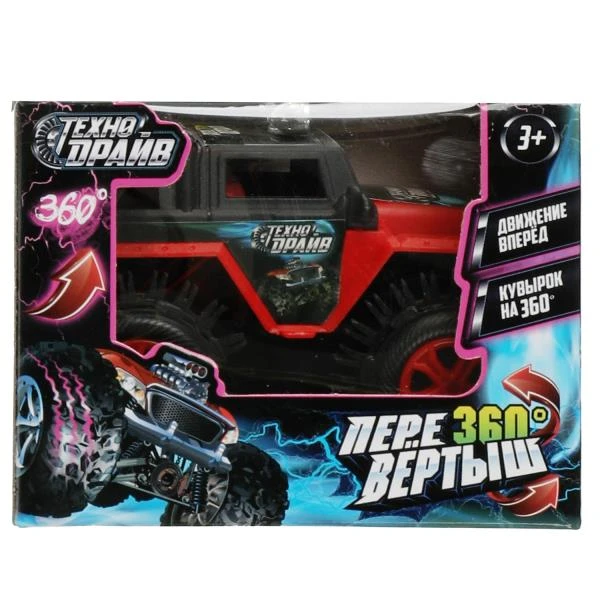 Машина-перевертыш на бат., кор.10,7*7,8*7,8см. ТЕХНОДРАЙВ