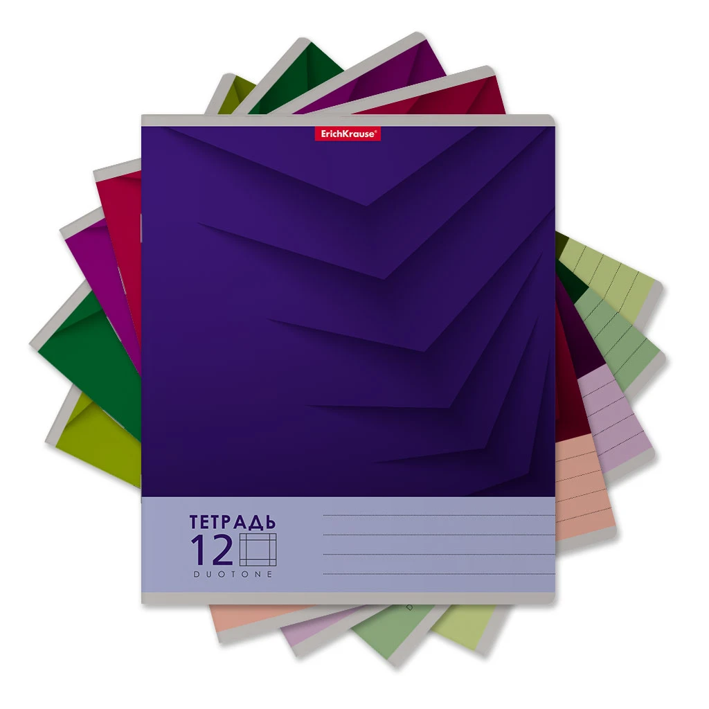 Тетрадь школьная ученическая ErichKrause® Duotone Next ассорти, 12 листов, Тетрадь школьная ученическая ErichKrause® Duotone Next ассорти, 12 листов,