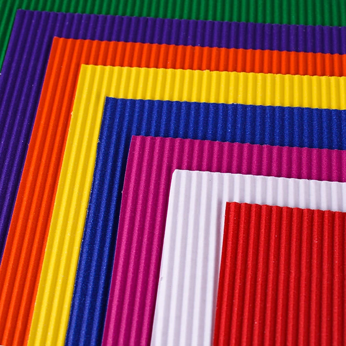 Бумага цветная гофрированная 20х20 см., 8л. 8цв. "Сказочный домик"