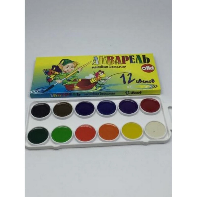 Краски акварельные Olki Планета творчества 12цв карт. 4579 969852 Краски акварельные Olki Планета творчества 12цв карт. 4579 969852