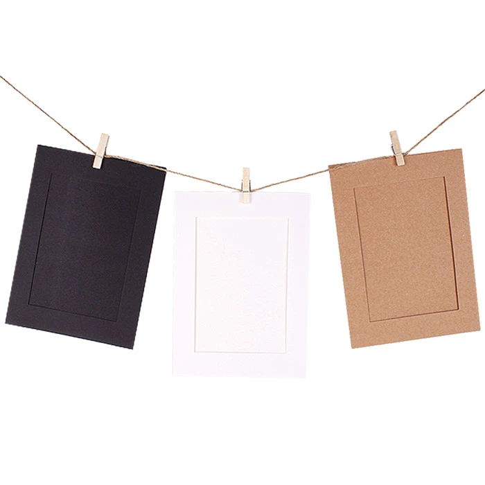 Растяжка с фоторамками 8*10,5 см (10 бум.рамок + 10 прищепок + шпагат) набор