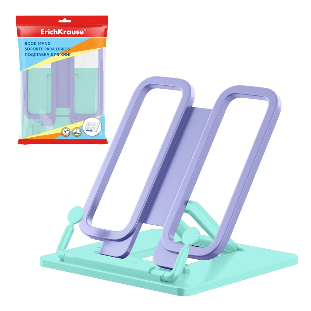 Подставка для книг пластиковая ErichKrause® Base, Pastel Mint, мятная с