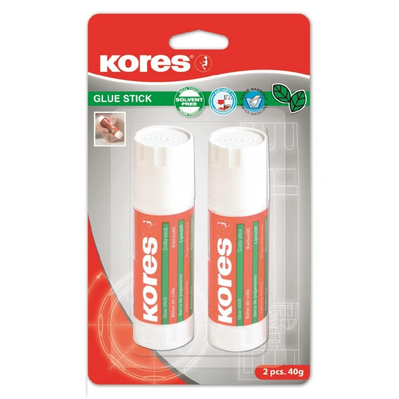 Клей-карандаш 40г Kores 2 шт/уп 12824 Клей-карандаш 40г Kores 2 шт/уп 12824